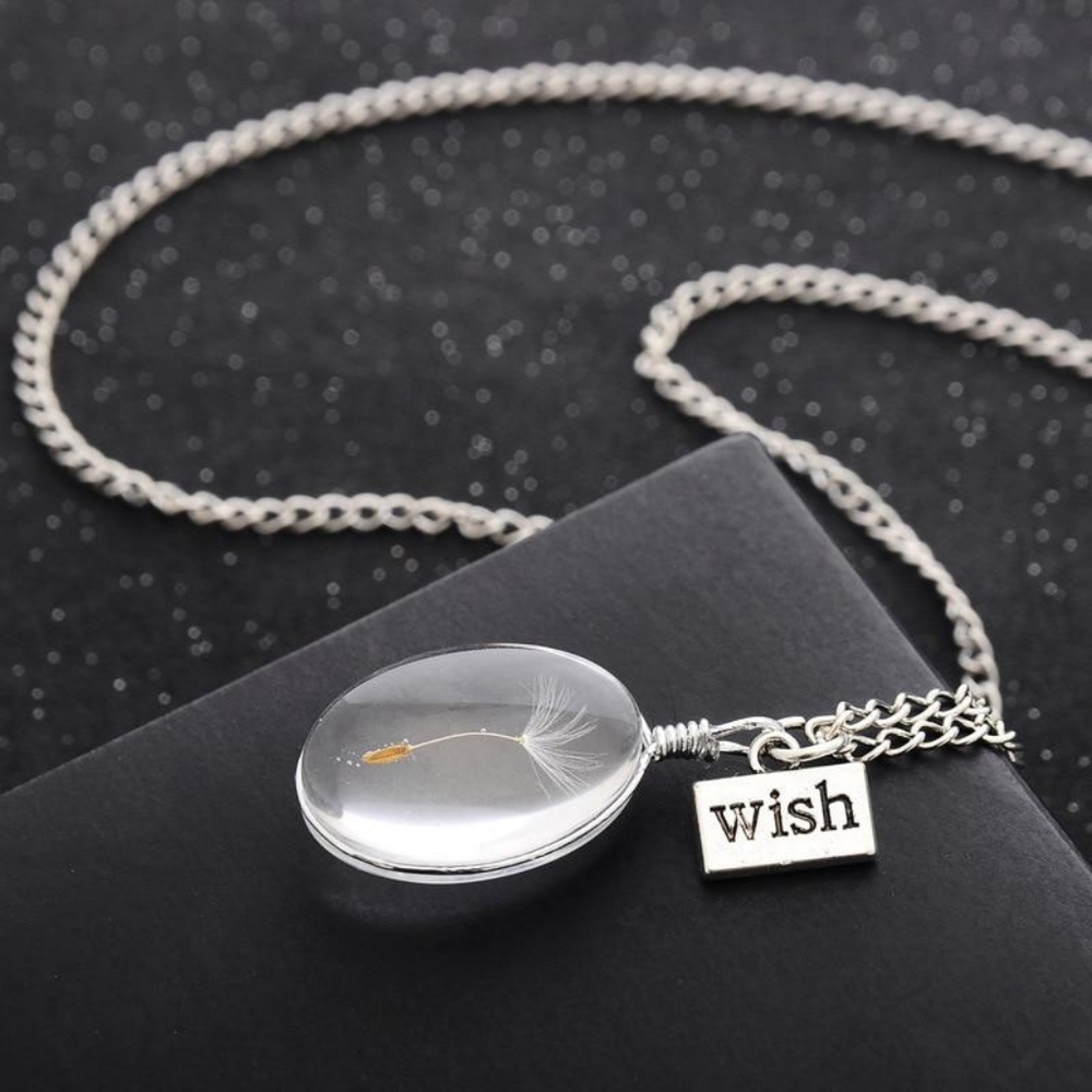 Gorgeous Dandelion Seed Necklace